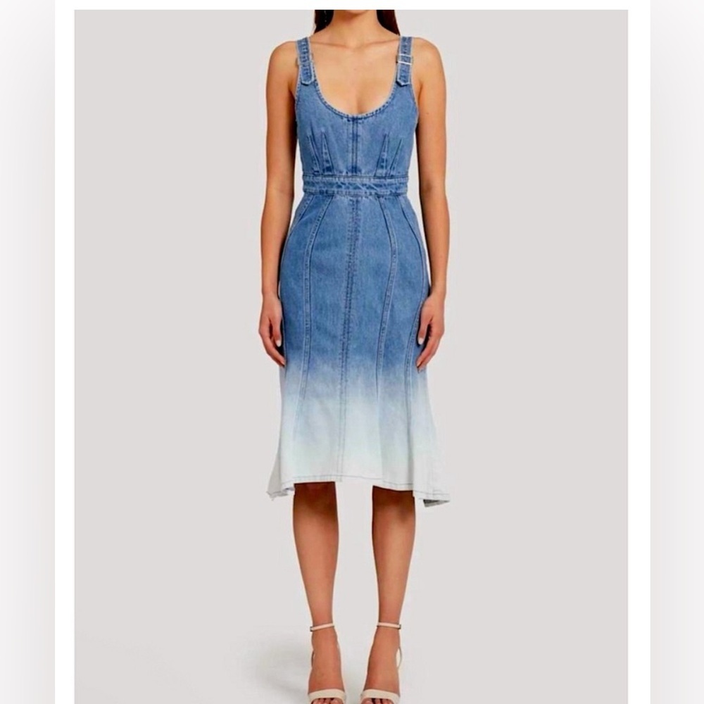 NWT Amanda Uprichard Raisa Denim Dress- Size Small